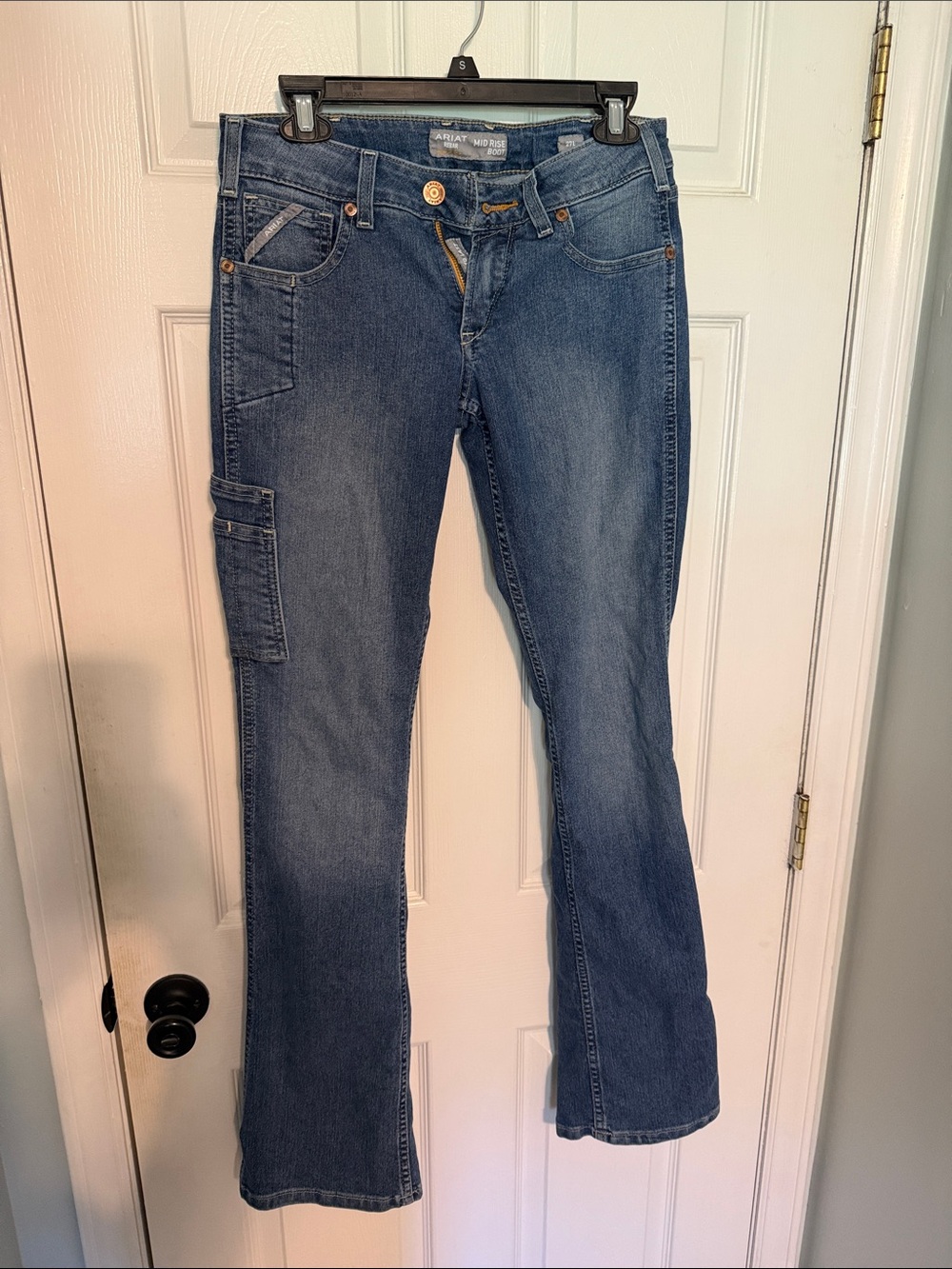 Ariat Women's Medium Blue Flare Carpenter Jeans